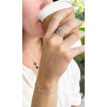 Unique Stackable Birthstone Rings for Mother's Day Gift