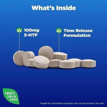 Natrol 5-HTP 100mg Supplement for Mood and Stress Support