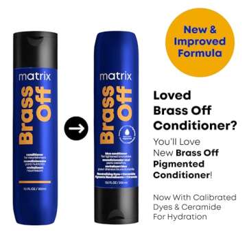 Matrix Brass Off Nourishing Leave In Conditioner | Tones brassiness | Repairs Dry, Damaged Hair | Fo...