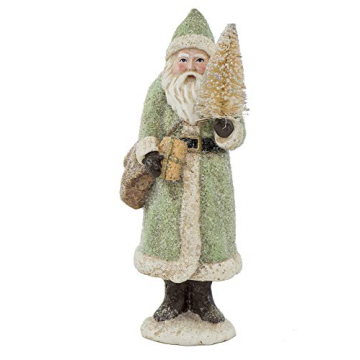 Elegant RAZ Imports Glittered Santa Figure for Christmas
