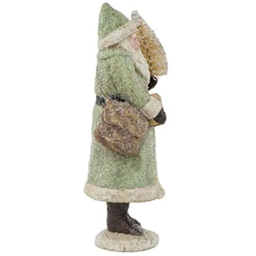 Elegant RAZ Imports Glittered Santa Figure for Christmas