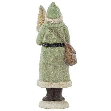 Elegant RAZ Imports Glittered Santa Figure for Christmas