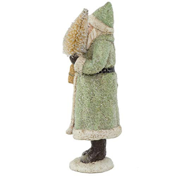 Elegant RAZ Imports Glittered Santa Figure for Christmas