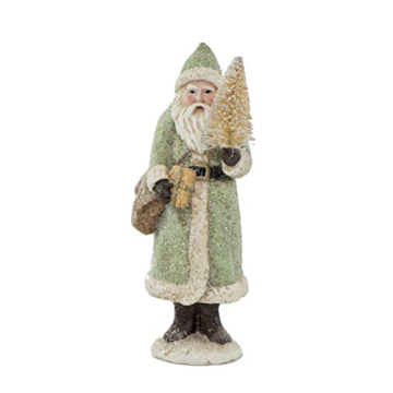 Elegant RAZ Imports Glittered Santa Figure for Christmas