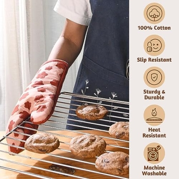 Folkulture Silicone Oven Mitts for Safe and Stylish Cooking