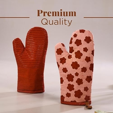 Folkulture Silicone Oven Mitts for Safe and Stylish Cooking