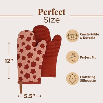 Folkulture Silicone Oven Mitts for Safe and Stylish Cooking