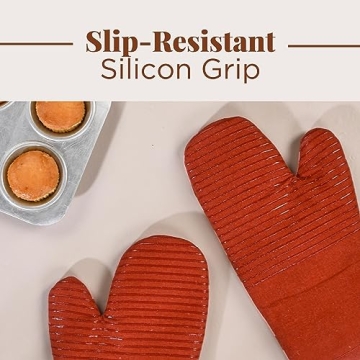 Folkulture Silicone Oven Mitts for Safe and Stylish Cooking
