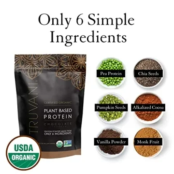 Truvani Vegan Pea Protein Powder - Organic Chocolate Protein