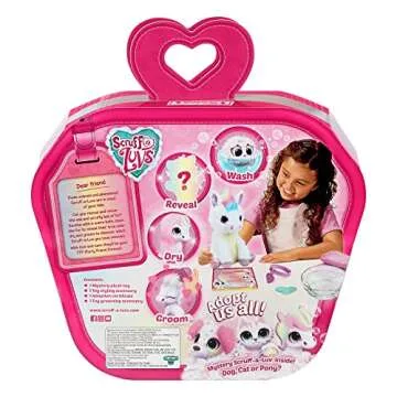 Scruff-a-Luvs| Mystery Animal Reveal. Wash, Groom & Rescue Pastel Rainbow Plush Pet. Includes Comb, Collar, Tag & Adoption Certificate. Ages 5+