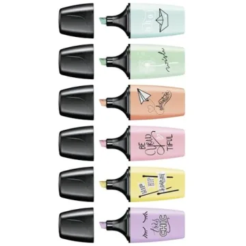 STABILO BOSS Mini Pastel Highlighters - Wallet of 6 Colors