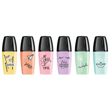 STABILO BOSS Mini Pastel Highlighters - Wallet of 6 Colors