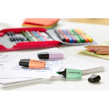 STABILO BOSS Mini Pastel Highlighters - Wallet of 6 Colors