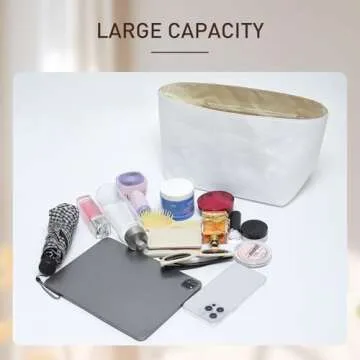 Doxo Long Champ Organizer Insert, Bag Organizer Insert for le pliage Large and More, Lightweight Waterproof DupontPaper, Keeps Handbags Shaped & Neat, 6 Compartments, 4 Size (Black, L)