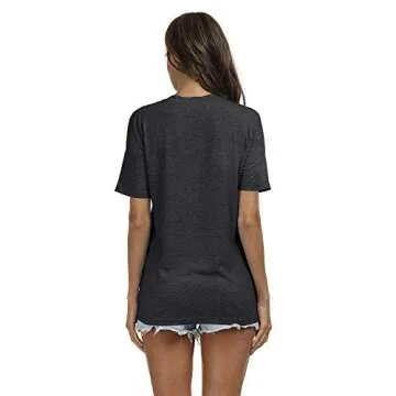 IRISGOD Womens Mom Shirt Summer Funny Short Sleeve Mommy Graphic Tees T-Shirts Dark Gray