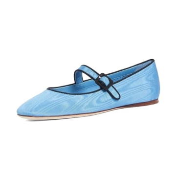 miss left Women's Comfort Buckle Strap Mary Janes Classic Closed Round Toe Ballet Flats Slip On Cozy...