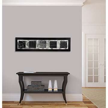 Statements2000 Black & Silver Modern Abstract Metal Wall Art Sculpture - Home Accent, Contemporary H...