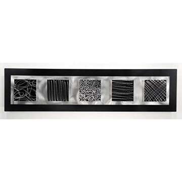 Statements2000 Black & Silver Modern Abstract Metal Wall Art Sculpture - Home Accent, Contemporary Home Decor- Balancing Act by Jon Allen