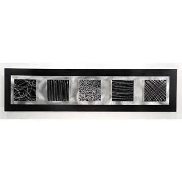 Statements2000 Black & Silver Modern Abstract Metal Wall Art Sculpture - Home Accent, Contemporary Home Decor- Balancing Act by Jon Allen