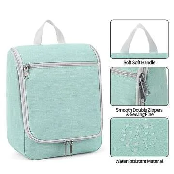 Della Gao Portable Hanging Toiletry Bag for Travel