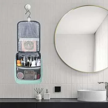 Della Gao Portable Hanging Toiletry Bag for Travel