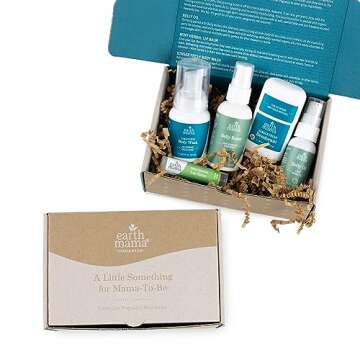 Earth Mama A Little Something for Mama-to-Be Gift Box | Maternity Safe Skin Care Set, Expecting and ...