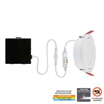 Ultra Slim Color Selectable LED Recessed Lighting Kit