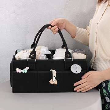 XUANGUO Baby Diaper Caddy Organizer for Boy Large Nursery Storage Bin Basket Portable Holder Tote Ba...