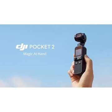 DJI Pocket 2 Creator Combo, 3 Axis Gimbal Stabilizer with 4K Camera, 1/1.7" CMOS, 64MP Photo, for An...