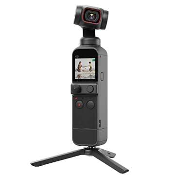 DJI Pocket 2 Creator Combo, 3 Axis Gimbal Stabilizer with 4K Camera, 1/1.7" CMOS, 64MP Photo, for Android and iPhone CP.OS.00000121.02 Vlogger Bundle with Deco Essentials Hard Case and Accessories