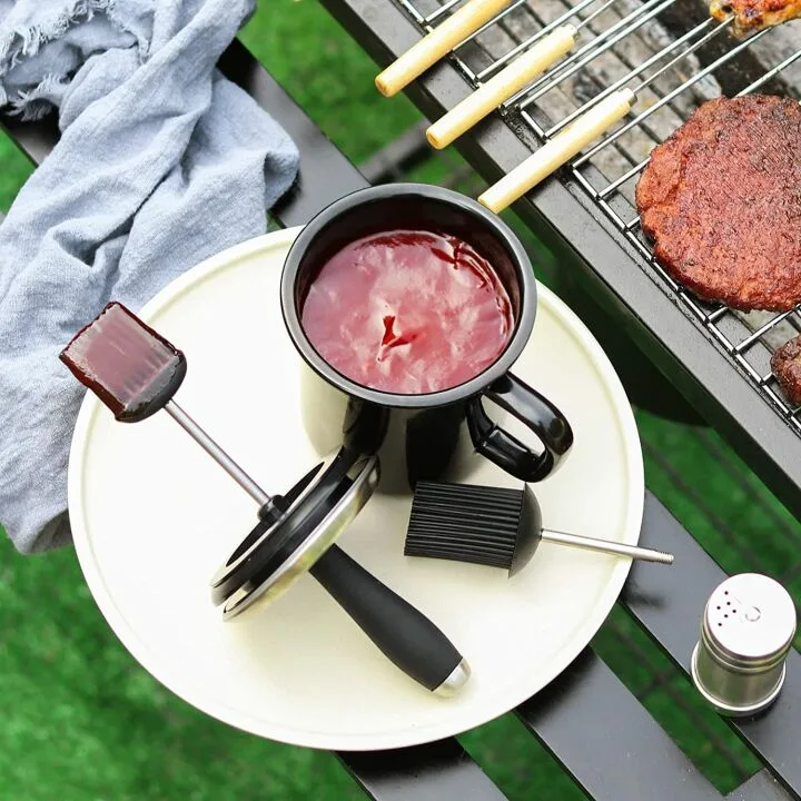 25oz Basting Pot with Brush Set for BBQ Lovers