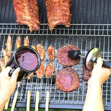 25oz Basting Pot with Brush Set for BBQ Lovers