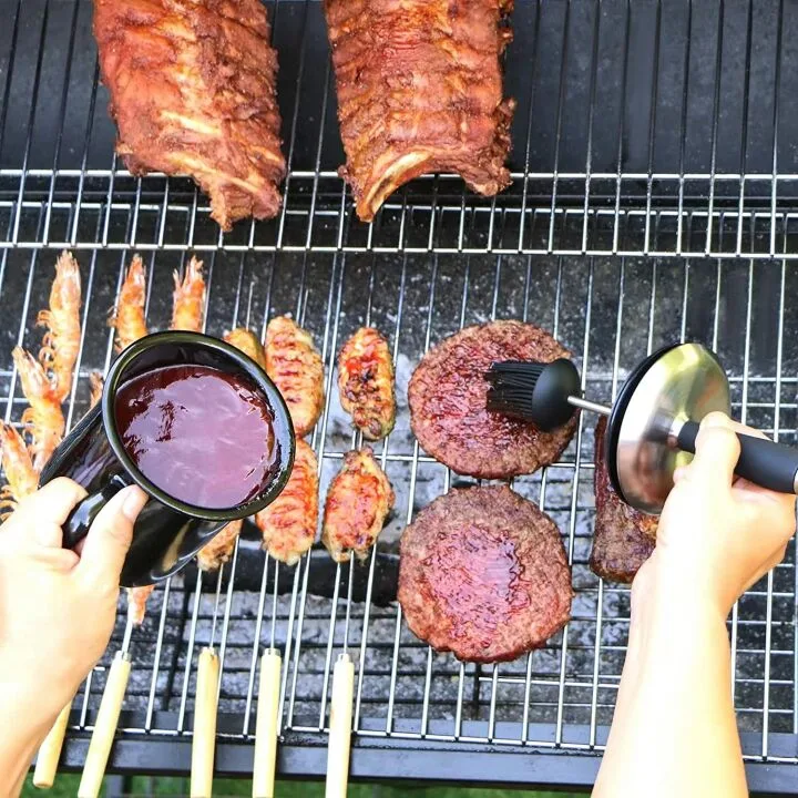 25oz Basting Pot with Brush Set for BBQ Lovers
