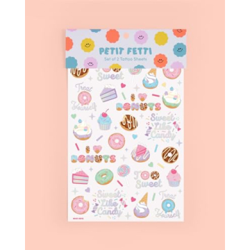 Fun Dessert Temporary Tattoos for Kids Parties | 50 Styles