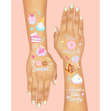 Fun Dessert Temporary Tattoos for Kids Parties | 50 Styles