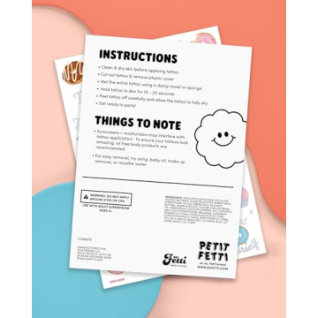 Fun Dessert Temporary Tattoos for Kids Parties | 50 Styles