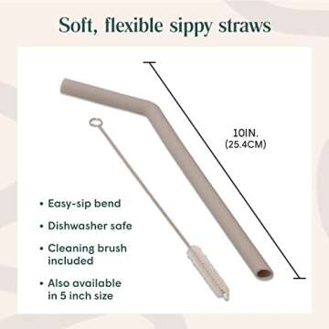 Premium Silicone Straws by Simka Rose for Safe Sipping