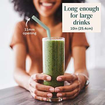 Premium Silicone Straws by Simka Rose for Safe Sipping