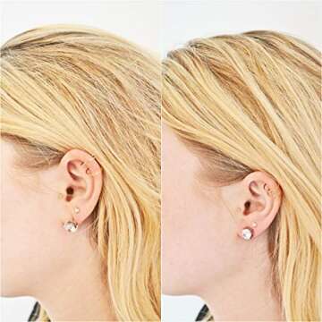 Chrysmela Catch Yellow Gold most secure high tech earring lock earring back replacement for all types of earring posts auto adjustable auto locking hypoallergenic patented in 5 countries