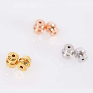 Chrysmela Catch Yellow Gold most secure high tech earring lock earring back replacement for all types of earring posts auto adjustable auto locking hypoallergenic patented in 5 countries