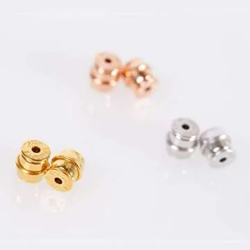 Chrysmela Catch Yellow Gold most secure high tech earring lock earring back replacement for all types of earring posts auto adjustable auto locking hypoallergenic patented in 5 countries