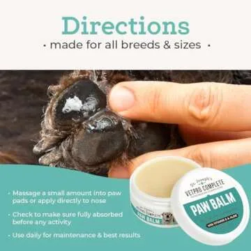 VetPro Complete Paw Balm for Dogs and Cats, 2 Ounces, Natural Protection and Paw Soother for Dry Pads and Noses, Vet Formulated Paw Butter and Foot Cream & Protection, Vitamin E & Aloe