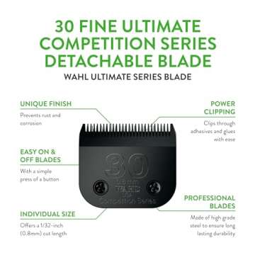 Wahl Professional Animal 30 Fine Ultimate Competition Series Detachable Blade with 1/32-Inch Cut Length (2355-500)