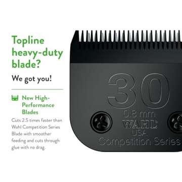 Wahl Professional Animal 30 Fine Ultimate Competition Series Detachable Blade with 1/32-Inch Cut Length (2355-500)