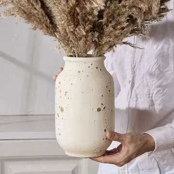 SIDUCAL Rustic Ceramic Vase for Home Decor and Gifts