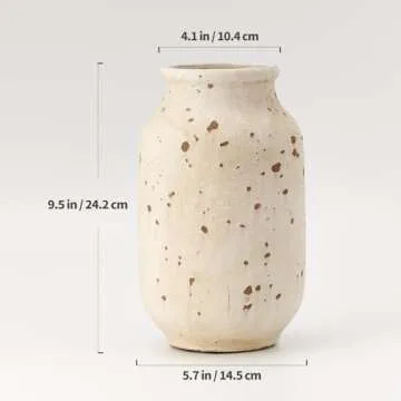 SIDUCAL Rustic Ceramic Vase for Home Decor and Gifts