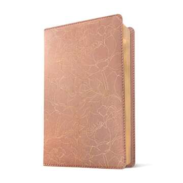 NLT Super Giant Print Bible, Filament Enabled (LeatherLike, Blush Floral, Red Letter): DaySpring Signature Collection