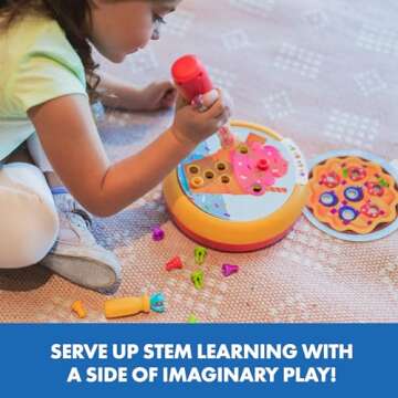 Educational Insights Design & Drill® Rivet Pop Cafe - Fine Motor Toys for Toddlers, Toddler Drill a...