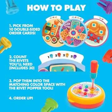 Educational Insights Design & Drill® Rivet Pop Cafe - Fine Motor Toys for Toddlers, Toddler Drill and Screw Toys, Gift for Boys and Girls Ages 3+