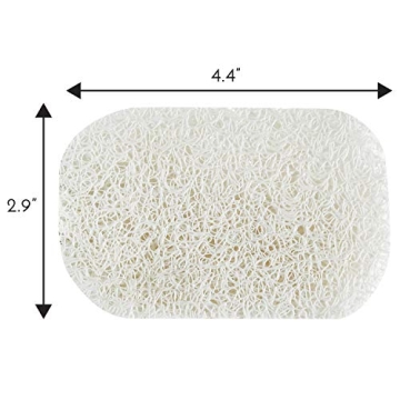 S&T INC. Soap Holder for Kitchen and Bathroom Soap Dish, Soap Saver for Hand Soap and Bar Soap, 4 Pack, 2.9 Inches by 4.4 Inches, White